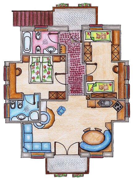 Seurainaz apartments Pianta della casa